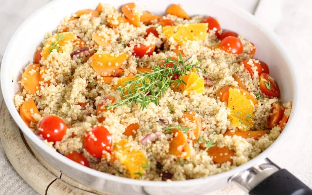 Deftige Paprika-Hähnchenpfanne mit Quinoa